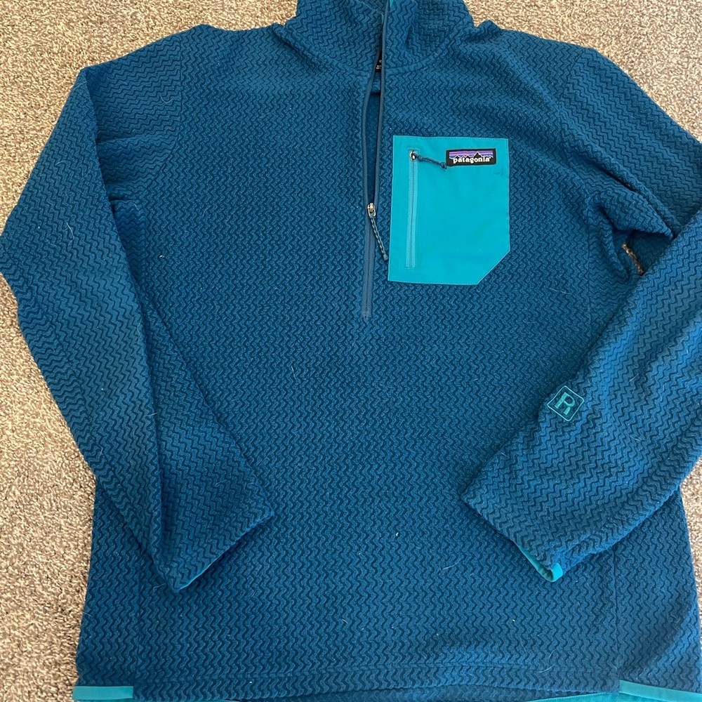 Patagonia Teal R1 air quarter zip